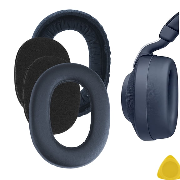 Geekria QuickFit Replacement Ear Pads for Jabra Elite 85H Headphones Ear Cushions, Repair Parts (Navy Blue)