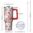 thumbnail image 2 of OBREWU Pioneer Flower Tumbler with Handle and Lid,Pioneer Flower 40oz Double Wall Vacuum Insulated Tumbler,Cups Gift for Women and Men, 2 of 7