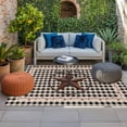 thumbnail image 2 of Farm Plaid Outdoor Rug for Patio/Deck/Porch, Non-Slip Large Area Rug 5 x 8 Ft, West Texas Star Rustic Farmhouse Black Brown Indoor Outdoor Rugs Washable Area Rugs, Camping Rug Carpet Runner, 2 of 8