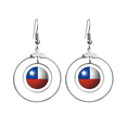 thumbnail image 1 of nacional en la Copa Mundial de fútbol de Chile Los pendientes cuelgan del aro de la joyería del círculo de la gota Unbranded M, 1 of 3