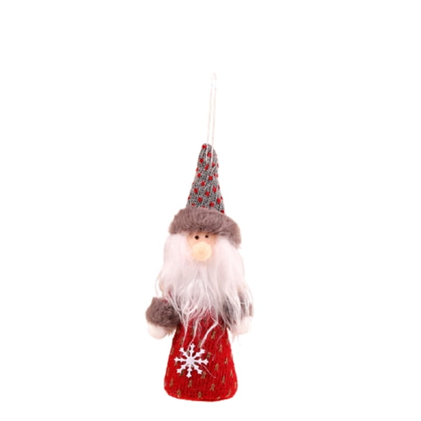 Fiudx Ángel de Navidad, Adorno para Árbol de Navidad, con Barba y Sombrero de Imitación, Tela, Diseño Multicolor, 20 X 9 X 6 Cm.