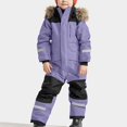 thumbnail image 4 of newwalpole Toddler Snow Suit One Piece Snow Pants Kids Girls Boys Warm Winter Snowsuit Outdoor Waterproof Windproof Ski Pants Purple for Size 18-24 Months, 4 of 6