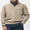 Beige, variant on AZoiNM Men's Quarter Zip Pullover Sweatshirt, Long Sleeve Mock Neck Fleece Sweater, Casual Lightweight Layering Top