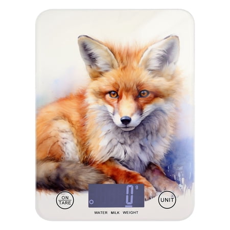 Fox Orange Food Scale Digital Kitchen Scale Waterproof Tempered Glass Tare Function 11 lb for Baking Cooking Meal Prep