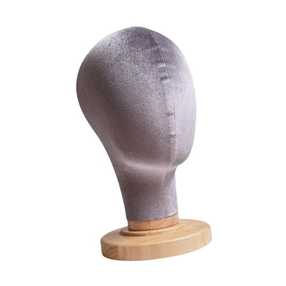 Serenable Mannequin Head Hat Rack Sturdy Manikin Head Model Space Saving Multifunctional Tabletop Holder for Salon Home Retail Shop Gray
