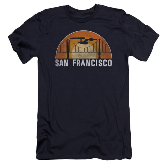 Star Trek San Francisco Trek Hbo Adult 30/1 T-Shirt Navy