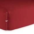 thumbnail image 3 of Bare Home Fitted Bottom Sheet Premium 1800 Ultra-Soft Wrinkle Resistant Microfiber, Hypoallergenic, Deep Pocket (King, Red), 3 of 4