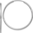 thumbnail image 1 of 14K White Gold 1.5mm Polished Endless Hoop Earrings (31 X 31) Made In Peru xy1186, 1 of 6
