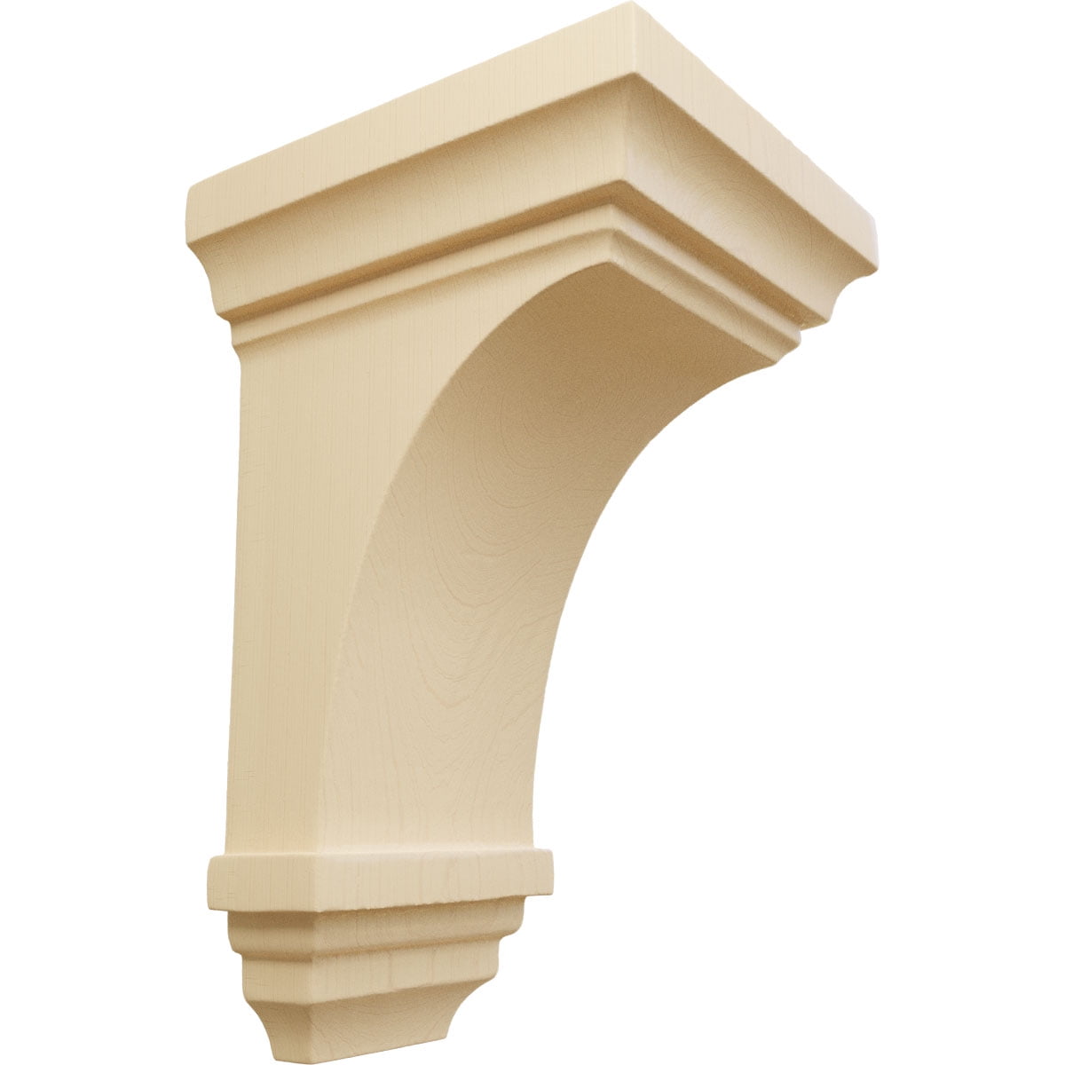 -Para WOOD One 3-3/4" x 3-1/2" x 6-1/2" Small Scrolled Wood Corbel 