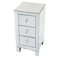 thumbnail image 4 of Kepooman Bedroom Nightstand, Mirrored Bedside Table with 3-Drawers, 4 of 7