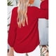 thumbnail image 3 of Mujer V Masajeadores de cuello Blusas linterna manga Flowy Loose Top Camisas para trabajo oficina citas, 3 of 5