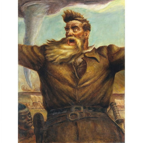 Curry Mural Abolitionist John Brown American Reproduction Painting Wall Art Poster Print Picture