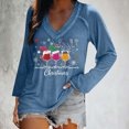 thumbnail image 4 of FDGIU Cute Christmas Graphic Tee for Women, Long Sleeve Crewneck Blouse, Cozy Loose Fit for Holiday Parties, 4 of 6