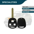 thumbnail image 2 of AKS KEYS Replacement for Toyota Remote Case Shell 3 Buttons - TR47 - Compatible with 2008 - 2014 FJ Cruiser and 1998 - 2007 Land Cruiser. Shell Only, Electronic Board not Included (2), 2 of 4