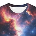 thumbnail image 5 of TaTaai Women's Galaxy Print Top Short Sleeve Crew Neck Pullover Loose Fit Casual Summer Chic T-Shirt Blouse Daily Party Weekend Gift, 5 of 5
