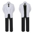 thumbnail image 2 of 7pc Boy Formal Necktie Black White Suit Set Satin Necktie & Vest Baby Sm-20 Teen, 2 of 3