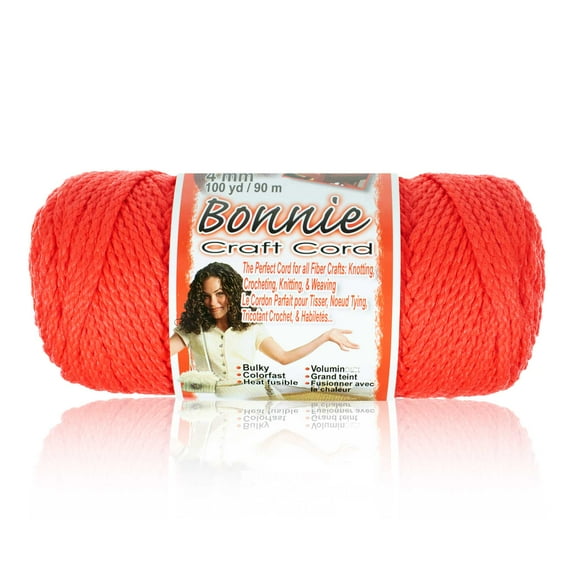Craft County Bonnie Macrame Cord - 4mm - 100 yd Lengths - Various Colors
