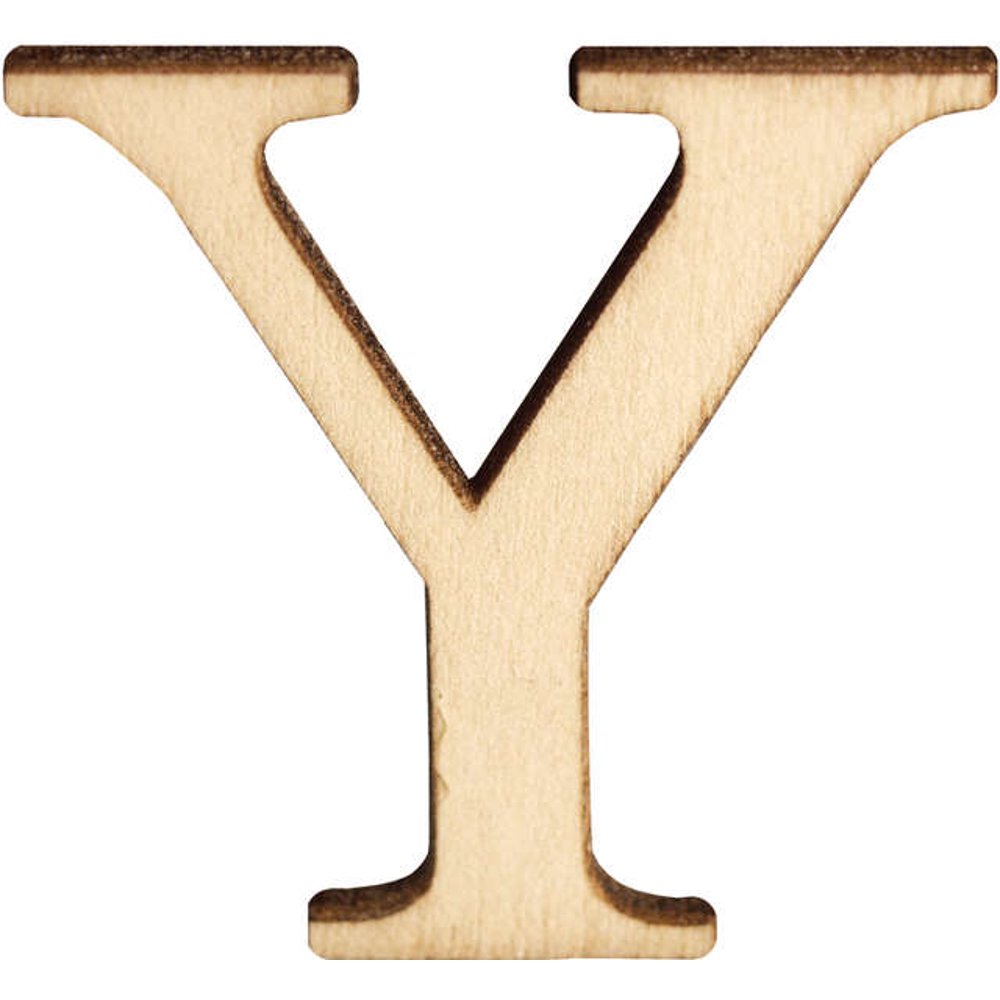 Walnut Hollow Wood Letters and Numbers, 1.5Inch, Y, 2 Per Package