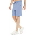thumbnail image 6 of Tyhengta Mens Shorts Casual Drawstring Zipper Pockets Elastic Waist Lightblue 32, 6 of 7