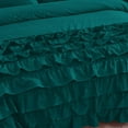 thumbnail image 6 of DNG Creations 1 Piece Vintage Ruffle Duvet Cover 100% Egyptian Cotton, 800 Threads Count - With Zipper & Corner Ties ( Oversized Queen - Solid Teal ), 6 of 7