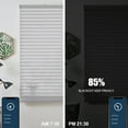 thumbnail image 2 of Yoolax Motorized Shangri-la Sheer Shade Remote Control Wireless Battery Rechargeable Window Blinds for Privacy(85% Shading Texture Grey,64"W x 72"H), 2 of 6
