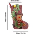 thumbnail image 5 of Calcetín navideño, calcetín navideño grande para colgar, diseño de Papá Noel, renos y muñecos de nieve, 5 of 5