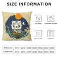 thumbnail image 5 of Orinice Tiger Bird Illustration Graphic Decorative Cushion Throw Pillow Cover for Home Living Room Bed Sofa, High-quality 1PC for Car Couch Bedroom 18x18in, 5 of 5