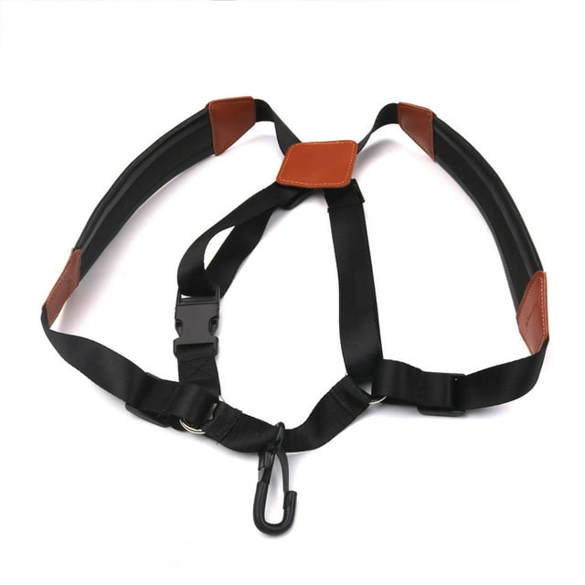Redcolurful Soft Saxophone Strap Double Shoulder Saxophone Steel Hook For Alto Tenor Soprano Sax