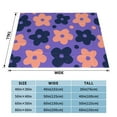 thumbnail image 4 of XMXT Throw Blanket, Purple Cartoon Flower Machine Washable Blankets for Sofa, 50 x 40 inches, 4 of 9