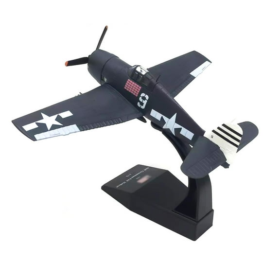 1:72 WWII U.S. F6F Hellcat Shipboard Fighter Model with Display Stand for Aviation Collectors and Enthusiasts