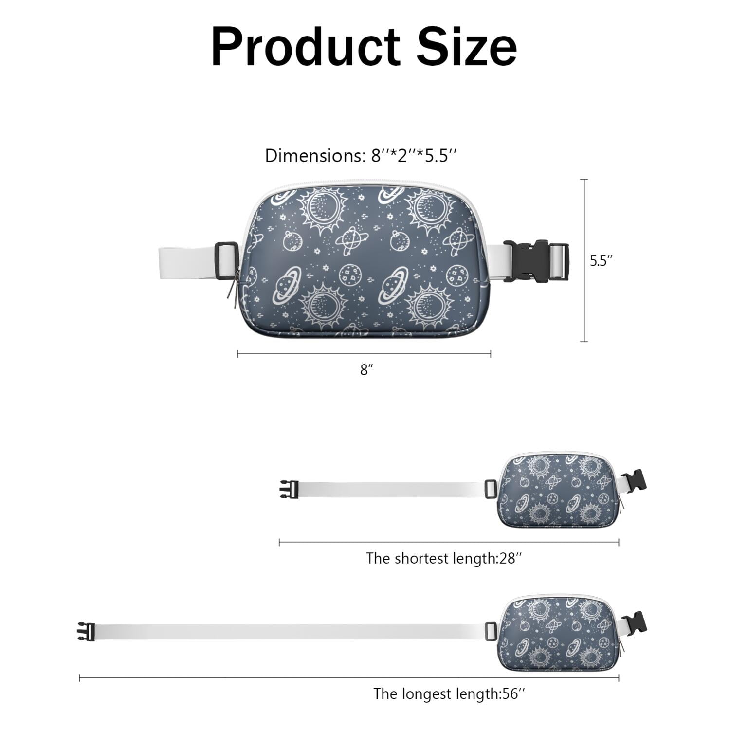 Sci-Fi Galaxy Belt Bag – Cosmic Fanny Pack with Celestial Print for Starry Night and Space Enthusiasts
