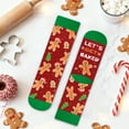 thumbnail image 2 of Funny Christmas Socks for Men Women Teens Boys - LET'S GET BAKED Gingerbread Man Holiday Novelty Fun Funky Cute Crazy Silly Socks - Secret Santa Xmas Christmas Gifts Ideas Stocking Stuffers, 2 of 8