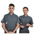thumbnail image 6 of Unisex Men's Chef Coat Jacket Women Kitchen Restaurant Cooking Work Chef Uniformss Shirt Tops, 6 of 6
