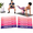 Pink gradient-20PCS-20, variant on Multicolor-20PCS 20 Loop Exercise Resistance Bands Bulk Set for Small Groups and Fitness Classes