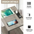 thumbnail image 4 of Nightstand/End Table Space Saving Side Table w/Storage Drawer&USB Port Wood Made, 4 of 7
