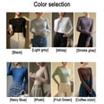 thumbnail image 5 of Women's Shirts Long Sleeve Slim Fit Underscrub Winter Basic Tee Tops, 5 of 5
