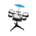 thumbnail image 2 of Juego de batería para niños, instrumentos musicales, juguete musical, juego de batería de jazz para regalo de cumpleaños, fiesta de concierto para Negro, 2 of 9
