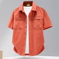 thumbnail image 2 of LIaqionyy Big and Tall Shirts for Men Short Sleeve Button down Casual Breathable Hiking Summer Tees Shirt with Pocket, 2 of 6