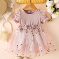 thumbnail image 2 of CAICJ98 Baby Girl Tulle Dress Ruffle Short Sleeve Tutu Dress for Toddler Girls Butterfly Dress Flower Girl Party Birthday Princess Dresses Red,6-9 Months, 2 of 7