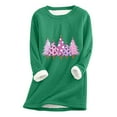 thumbnail image 2 of Meihcang Chandails en Molleton pour Femmes Grande Taille Graphique Arbre de Noël Col Rond Chandail d'Hiver Chaud Doublé Sherpa, 2 of 4