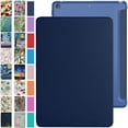 thumbnail image 1 of iPad PRO 12.9 Inch 2nd [ Pro 12.9 2 Gen 2017 ] A1670 A1671 MQEF2LL/A MQED2LL/A MQEE2LL/A MQDC2LL/A MQDD2LL/A MQDA2LL/A TriFold PC Lightweight Smart PU Leather Protective Hard Back Cover - Navy Blue, 1 of 8