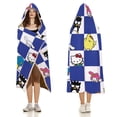 thumbnail image 3 of Hello Kitty Hooded Blanket Poncho, Wearable Hooded Blanket Cozy Soft Warm Plush Fleece Blanket for Adult Women Men, 3 of 7
