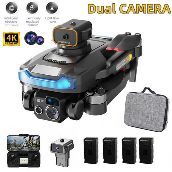 Xhy 4K Dual RC Drone with HD Camera Wifi FPV Drones Foldable Quadcopter   4 Battery