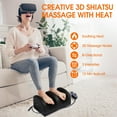 thumbnail image 3 of OhhGo Shiatsu Foot Massager with Heat, Shiatsu Electric Kneading Foot Massager Machine, Rolling Massage Leg Calf Massager for Ankle Plantar Fasciitis, Pain Relief, Wired Remote(Black), 3 of 8