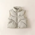 thumbnail image 4 of Abrigo y chaquetas informales sin mangas y sin capucha de color liso para niños, abrigo cálido sin mangas, chaqueta polar, abrigo informal con capucha para jóvenes de talla mediana a grande, blusa de, 4 of 7