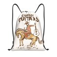 thumbnail image 1 of Saiise Cowboy Rodeo Guitar Pattern Sports Drawstring Backpack - String Swim Gym Bag with Wet Proof Pocket for Women&Men-Medium, 1 of 6