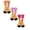 Pink 1PCS & Red 1PCS & Orange 1PCS, variant on 3 Pairs Ice Cream Socks Fun Colorful Socks Patterned Funky Happy Child Crew Cute Sock,7-12 Years