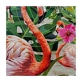 thumbnail image 4 of Acheng Flamingo Flowers Leaves Square Tablecloth for Picnic Dining Kitchen Farmhouse 100% Polyester Fiber 36*36, 4 of 8