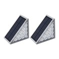thumbnail image 3 of figatia 2Pcs LED Solar Stair Light Solar Step Lights Garden Lamps Solar Powered Fence Light Waterproof Solar Deck Light for Courtyard Warm Light, 3 of 8
