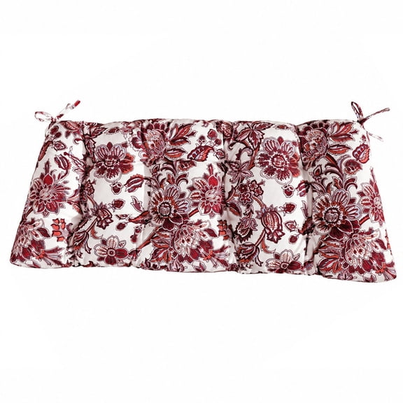 Paisley Red Rectangular Outdoor Throw Pillow